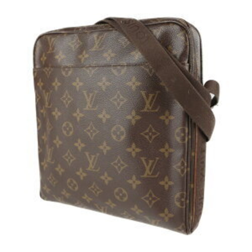 Louis Vuitton Shoulder Bosphore Leather Bag Sac Brown Monogram